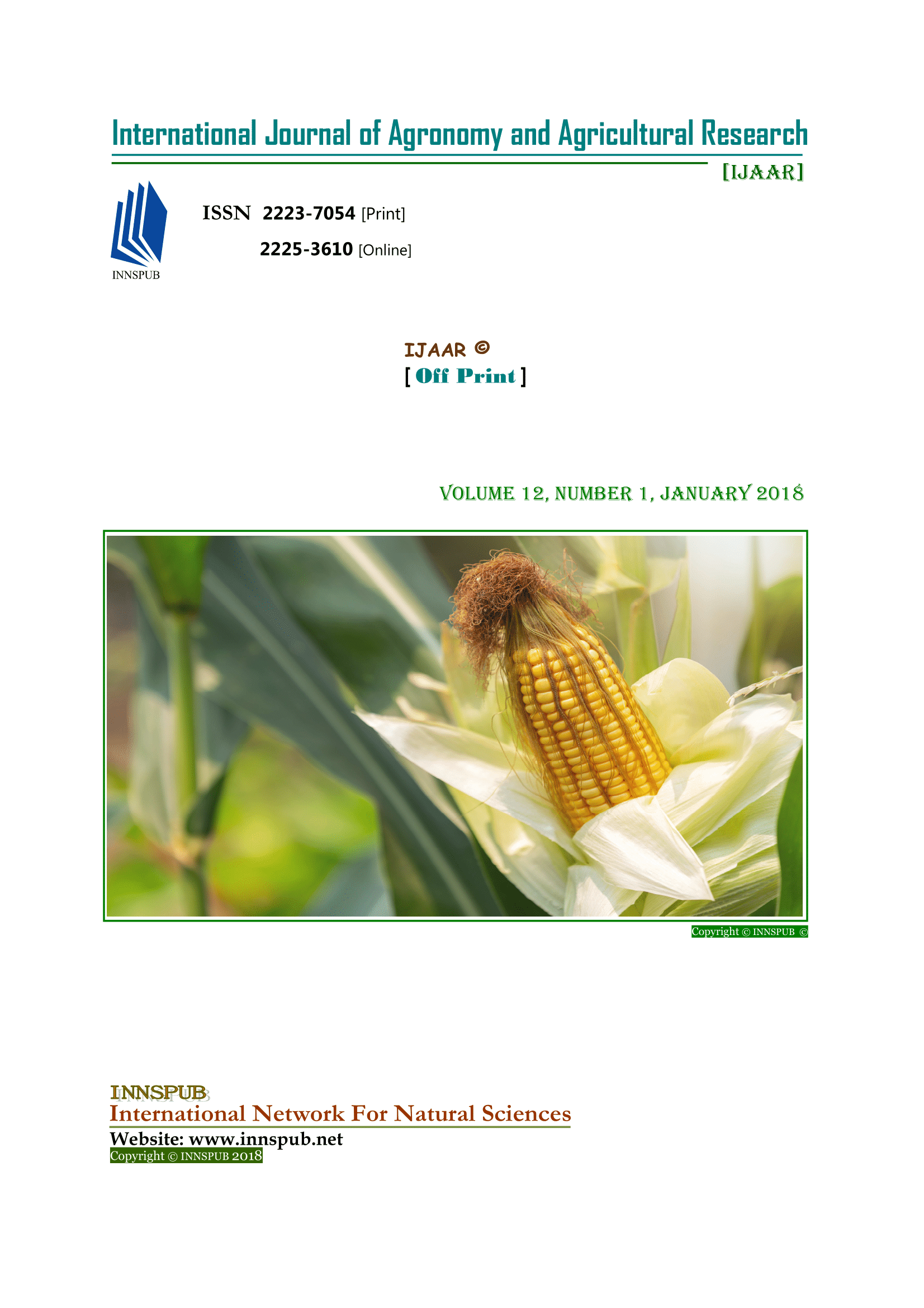 IJAAR_Number_1_Vol.12_2018 - International Network For Natural Sciences ...