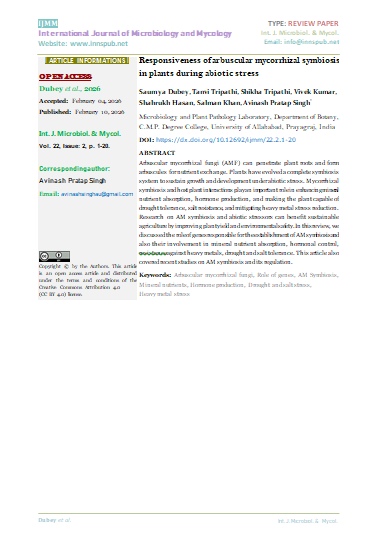 Responsiveness of arbuscular mycorrhizal symbiosis in plants during ...